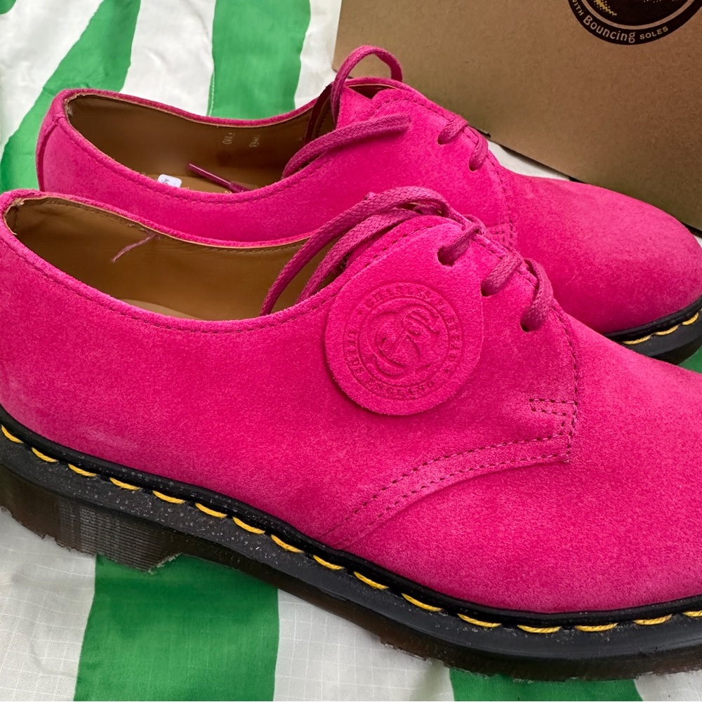 DR MARTENS 1461 made in England pink suede oxfords - Picture 3 of 11